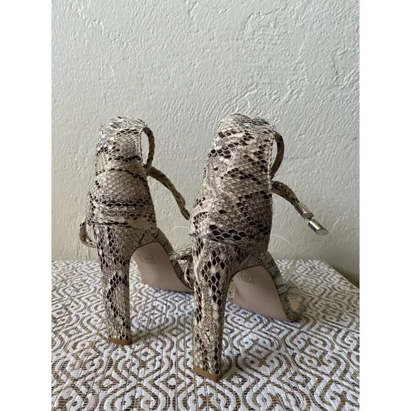 Simmi London | Vanessa Faux Snakeskin Heels - Picture 8 of 12
